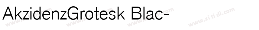 AkzidenzGrotesk Blac字体转换